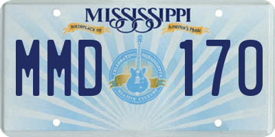 MS license plate MMD170