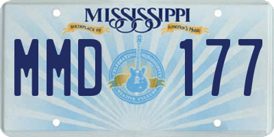 MS license plate MMD177