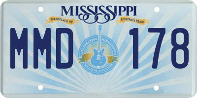MS license plate MMD178