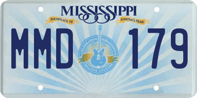 MS license plate MMD179