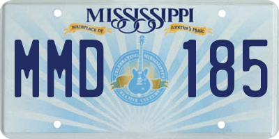MS license plate MMD185