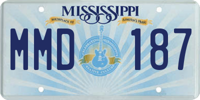 MS license plate MMD187