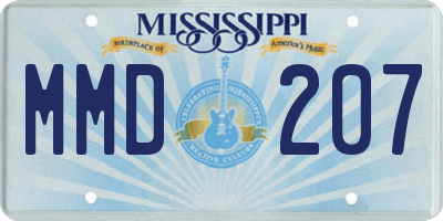 MS license plate MMD207