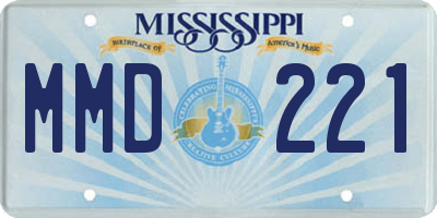 MS license plate MMD221