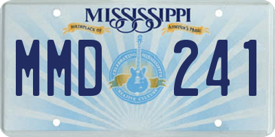 MS license plate MMD241