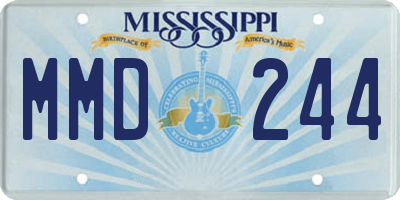 MS license plate MMD244