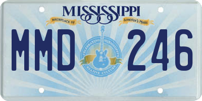 MS license plate MMD246