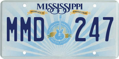 MS license plate MMD247