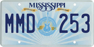 MS license plate MMD253