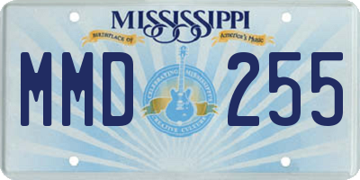 MS license plate MMD255
