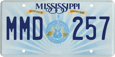 MS license plate MMD257
