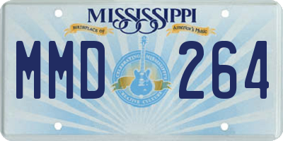 MS license plate MMD264