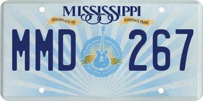 MS license plate MMD267