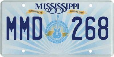 MS license plate MMD268