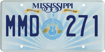 MS license plate MMD271
