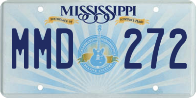 MS license plate MMD272
