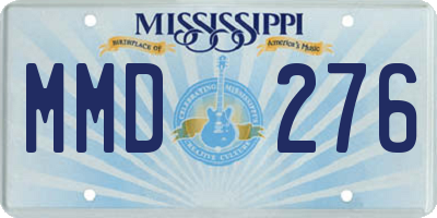 MS license plate MMD276