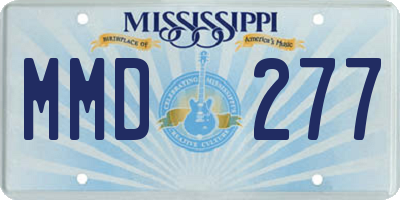 MS license plate MMD277