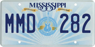 MS license plate MMD282