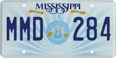 MS license plate MMD284