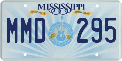 MS license plate MMD295