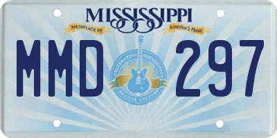 MS license plate MMD297