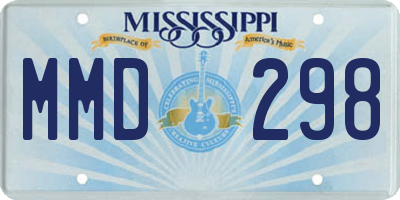 MS license plate MMD298