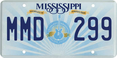 MS license plate MMD299