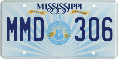 MS license plate MMD306
