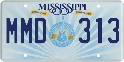 MS license plate MMD313