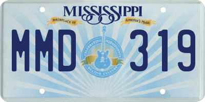 MS license plate MMD319