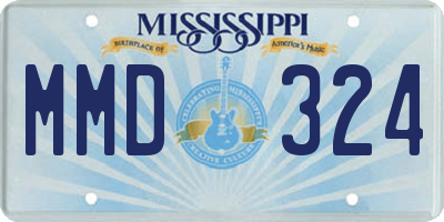 MS license plate MMD324