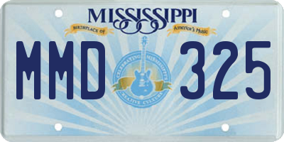 MS license plate MMD325