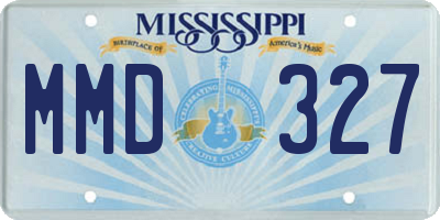 MS license plate MMD327