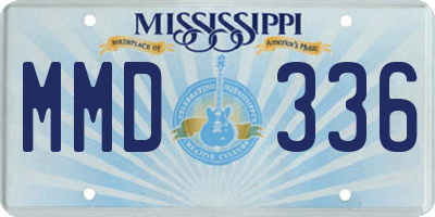 MS license plate MMD336