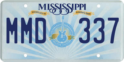 MS license plate MMD337