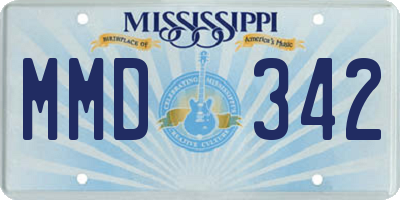 MS license plate MMD342