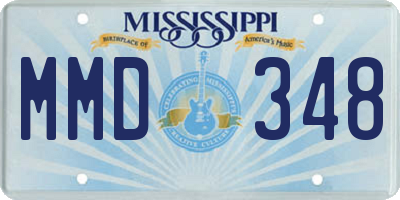 MS license plate MMD348