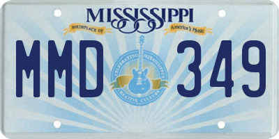 MS license plate MMD349