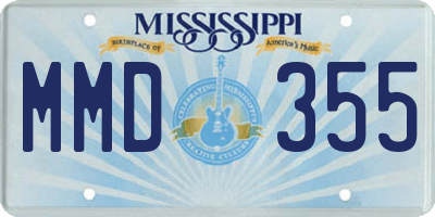 MS license plate MMD355