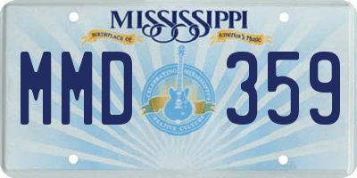 MS license plate MMD359