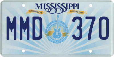 MS license plate MMD370