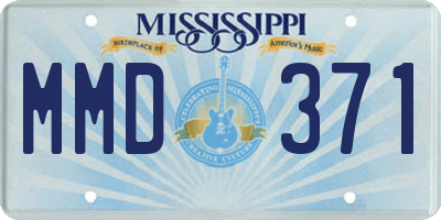 MS license plate MMD371