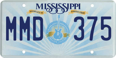MS license plate MMD375