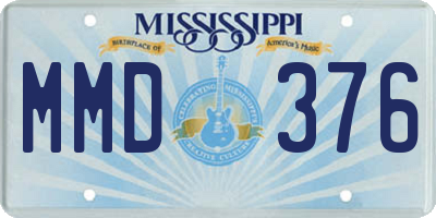 MS license plate MMD376