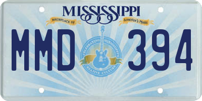 MS license plate MMD394