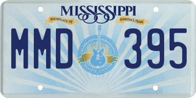 MS license plate MMD395