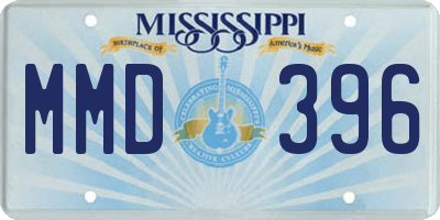 MS license plate MMD396