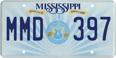 MS license plate MMD397