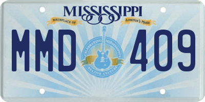 MS license plate MMD409